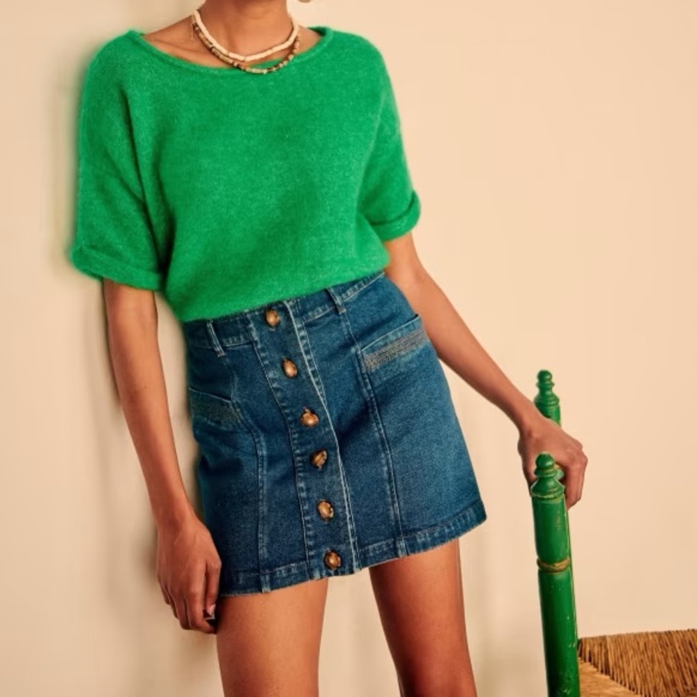 Sezane Alison denim skirt size 0 (FR 32)